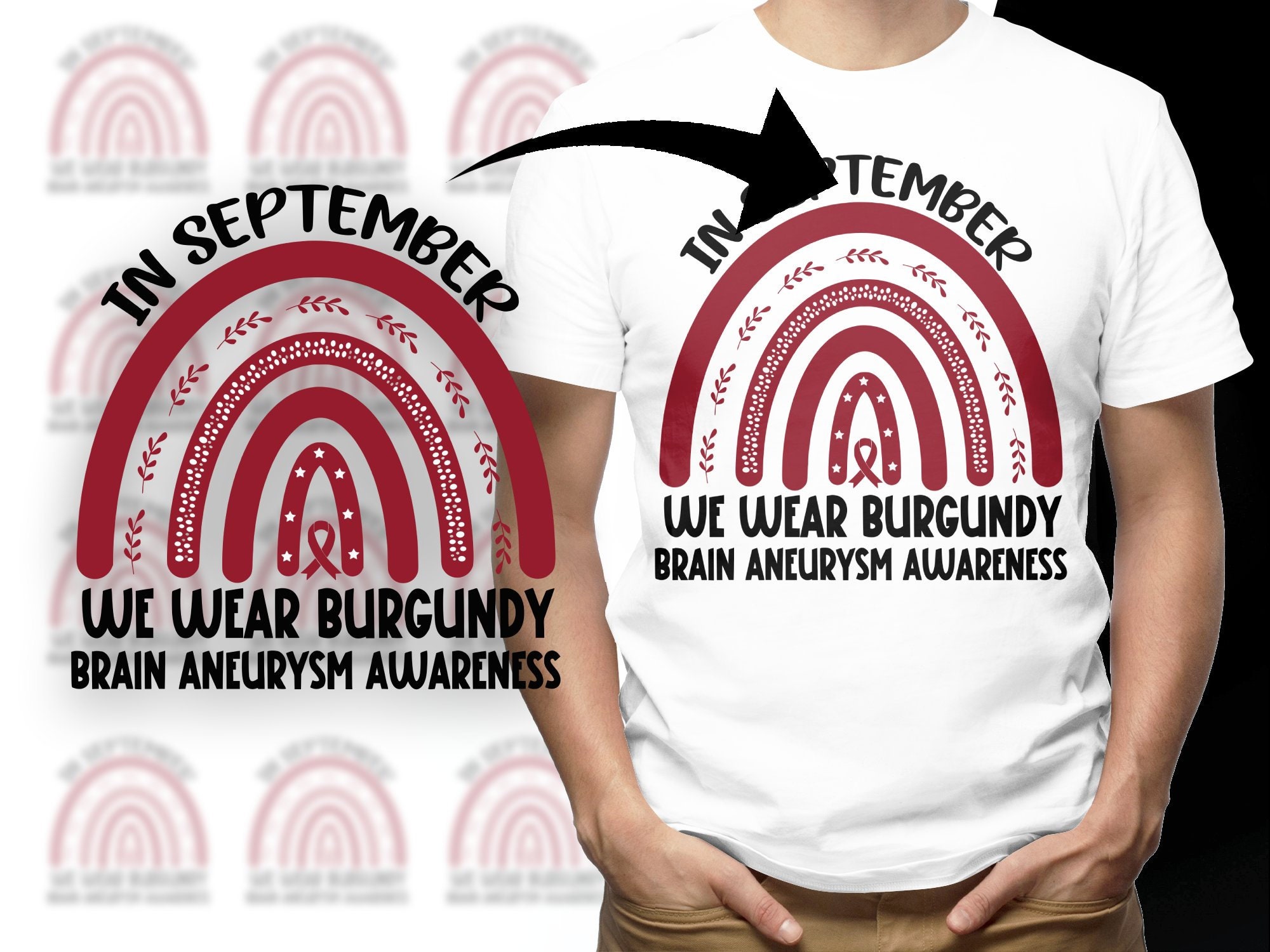 Brain Aneurysm Awareness Svg Png in September We Wear - Etsy