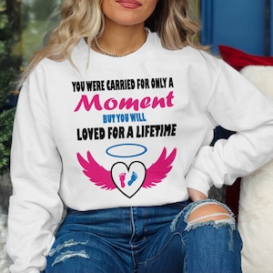 Pregnancy and Infant Loss Awareness Svg Png, You Were Carried for Only a Moment But You Will Loved for a Lifetime Svg, Pink Blue Ribbon Svg