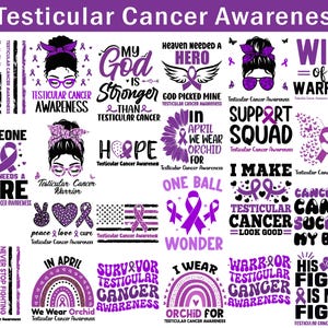 Testicular Cancer Awareness Bundle Png Svg, Orchid Ribbon Png, Testicular Cancer Warrior Survivor Png, Testicular Cancer Family Png Svg,