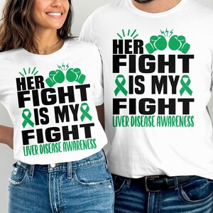 Liver Cancer Awareness Svg Png, Her Fight Is My Fight Svg, Emerald Green Ribbon Svg, Liver Cancer Support Svg Cricut Sublimation Design