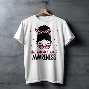 Messy Bun Head and Neck Cancer Png, Head and Neck Cancer Awareness Svg Png, Burgundy White Ribbon Svg Circut Sublimation Design