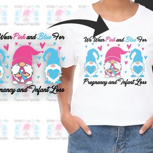 We Wear Pink and Blue Svg, Pregnancy and Infant Loss Awareness Svg Png, Pink and Blue Ribbon Svg Cricut Sublimation Design