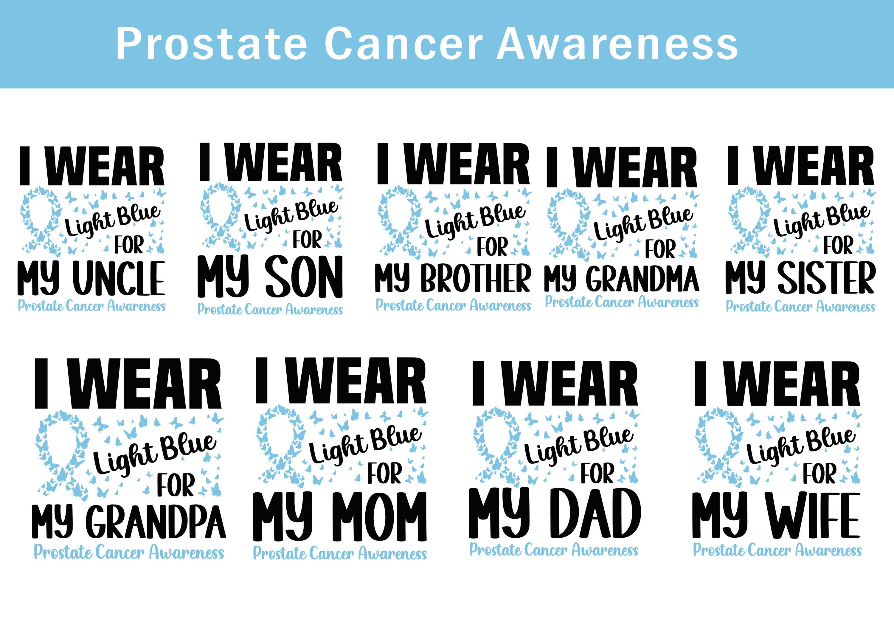Prostate Cancer Awareness Png Svg Bundle, Light Blue Ribbon Svg ...