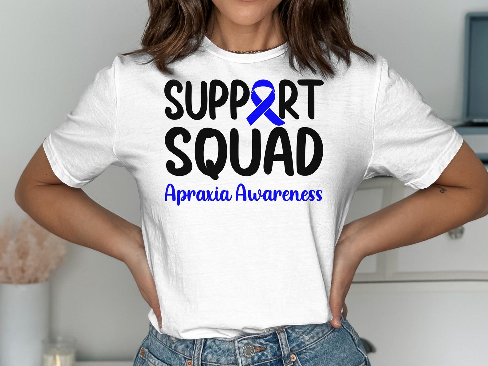 Apraxia Awareness Svg Png, Support Squad Svg, Blue Ribbon Svg, Apraxia ...