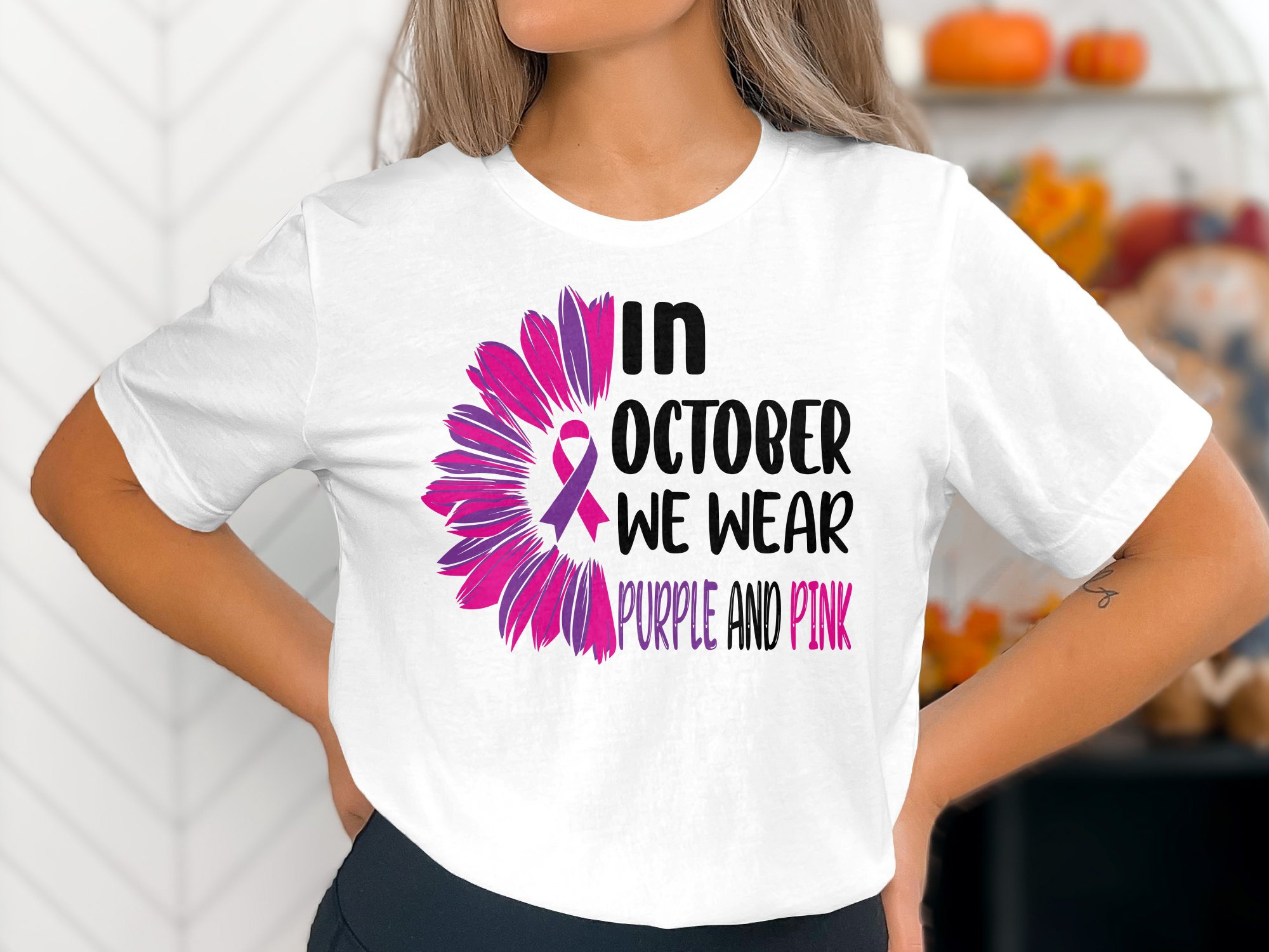 Domestic Violence Awareness Svg Png, Breast Cancer in October We Wear ...