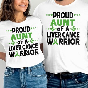 Liver Cancer Awareness Svg Png, Proud Aunt Of A Liver Cance Warrior Svg, Emerald Green Ribbon Svg, Cricut Sublimation Design