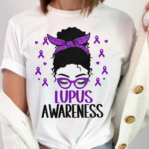 Sensibilisation au lupus Svg Png, Png de sensibilisation au lupus, soutien Lupus ruban violet fichier Cricut Svg Design par sublimation
