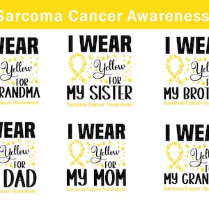 I Wear Yellow for My Granddaughter - Sarcoma Awareness Tee