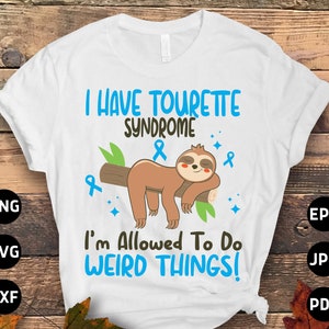 Tourette Syndrom Awareness SVG Png, ich habe Tourette Syndrom SVG, Teal Ribbon SVG Cricut Datei Sublimation Design