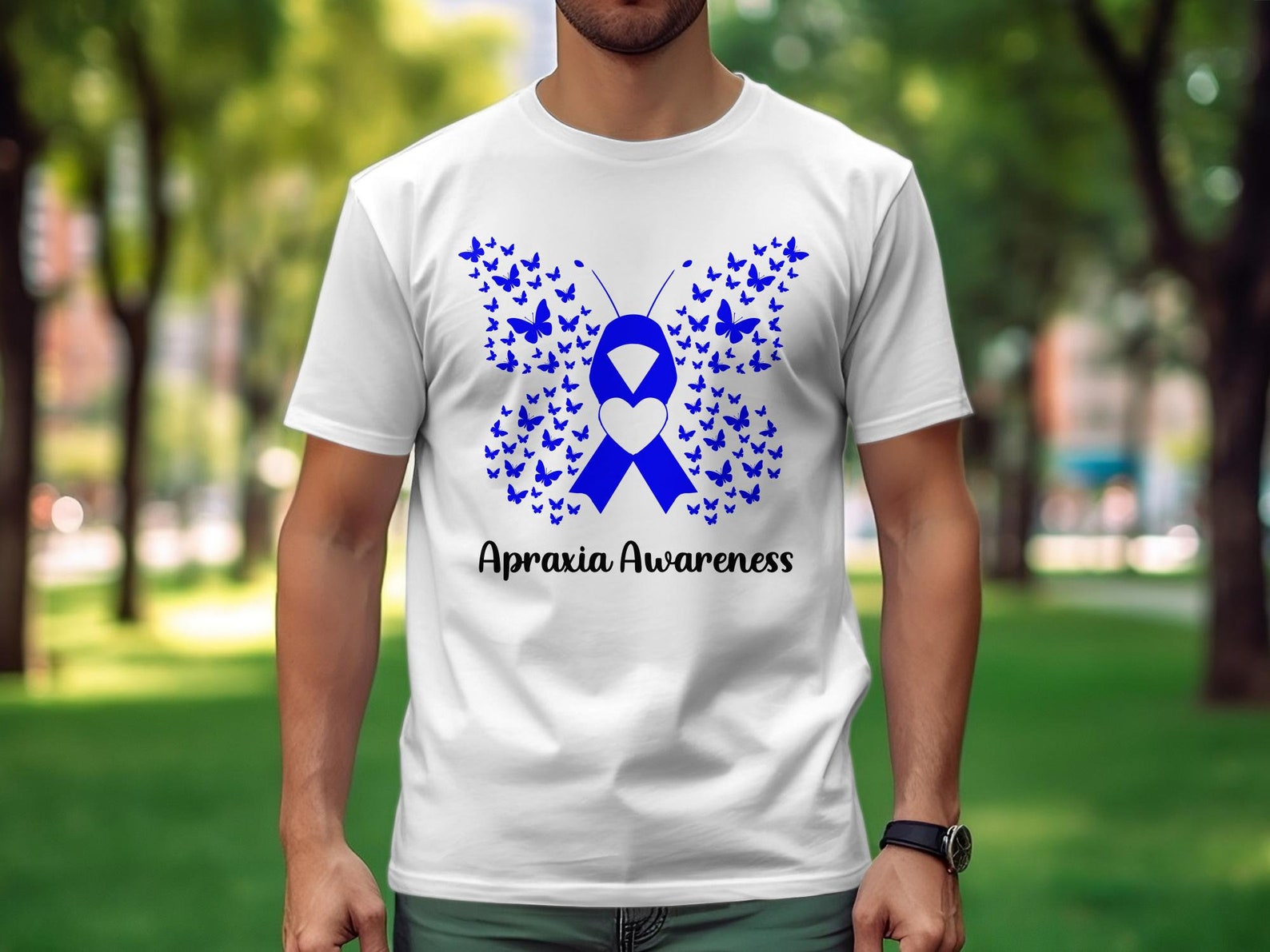 Butterfly Apraxia Awareness Png, Apraxia Awareness Svg Png, Blue Ribbon ...