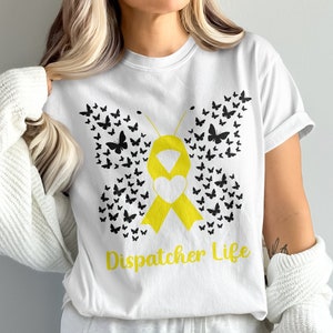 Dispatcher Svg Png, Dispatcher Life Butterfly Svg, 911 Dispatcher Dispatch Svg Cricut Sublimation Design