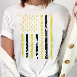 Endometriosis Awareness Svg Png, Flag Endometriosis Awareness Svg, Yellow Ribbon Svg Cricut Sublimation Design