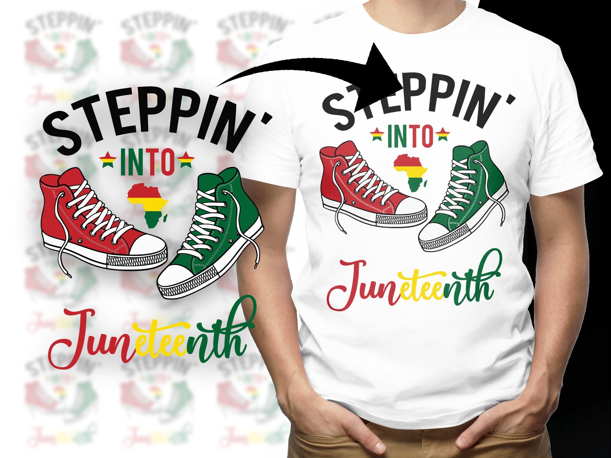 Steppin into juneteenth svg png juneteenth svg png etsy