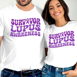 Sensibilisation au lupus Svg Png, survivant rétro Lupus Png, soutien Lupus ruban violet fichier Cricut Svg Design par sublimation