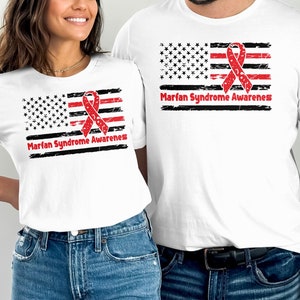 Marfan Syndrome Awareness Svg Png, Flag Marfan Syndrome Awareness Svg, Red Ribbon Svg Cricut Png Subliamtion Designs