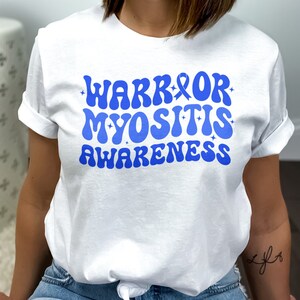 Retro Warrior Myositis Awareness Svg Png, Myositis Awareness Svg Png, Blue Ribbon Svg Cricut Png Subliamtion Designs