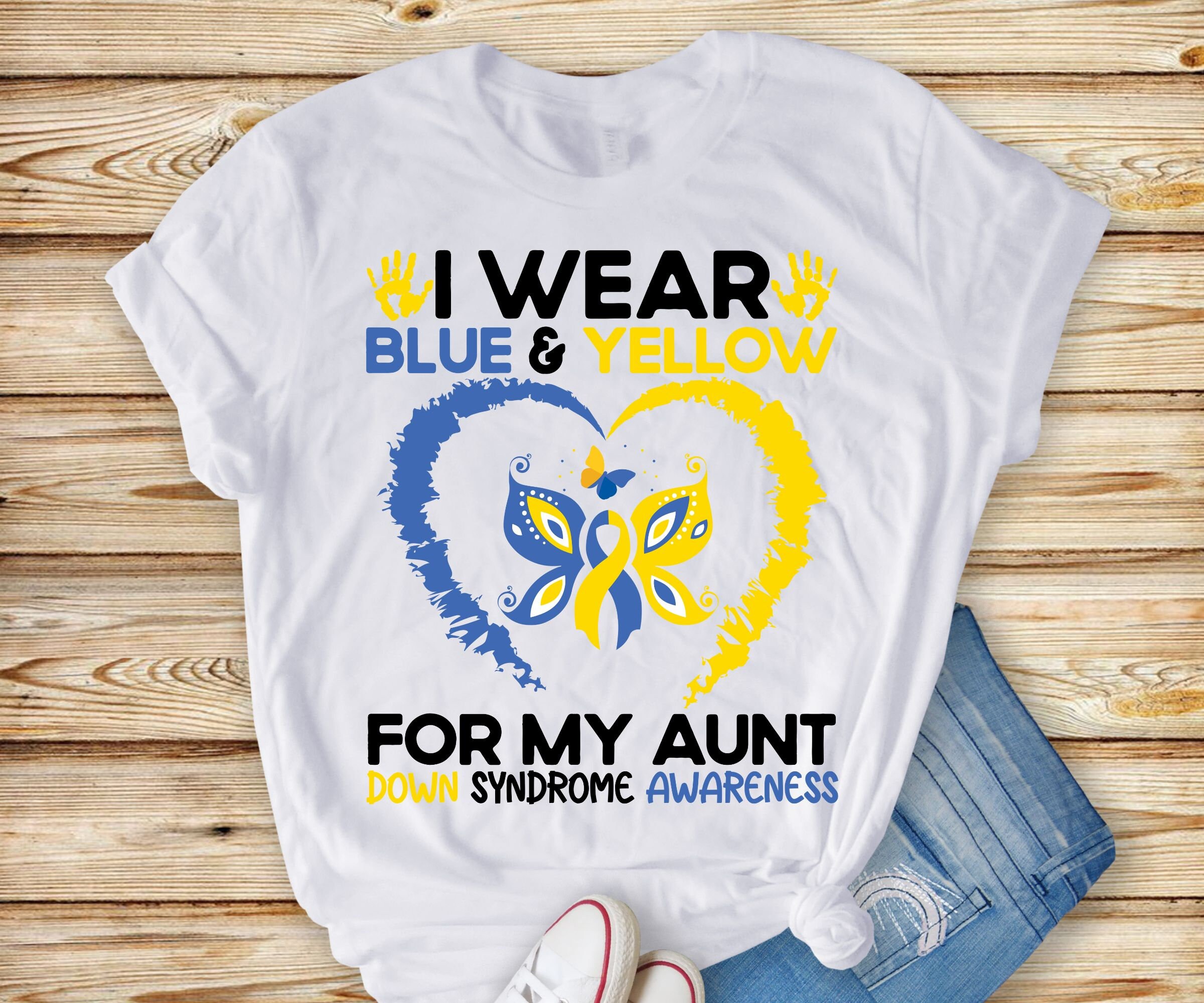 Down Syndrome Awareness Svg Png I Wear Blue Yellow for My - Etsy