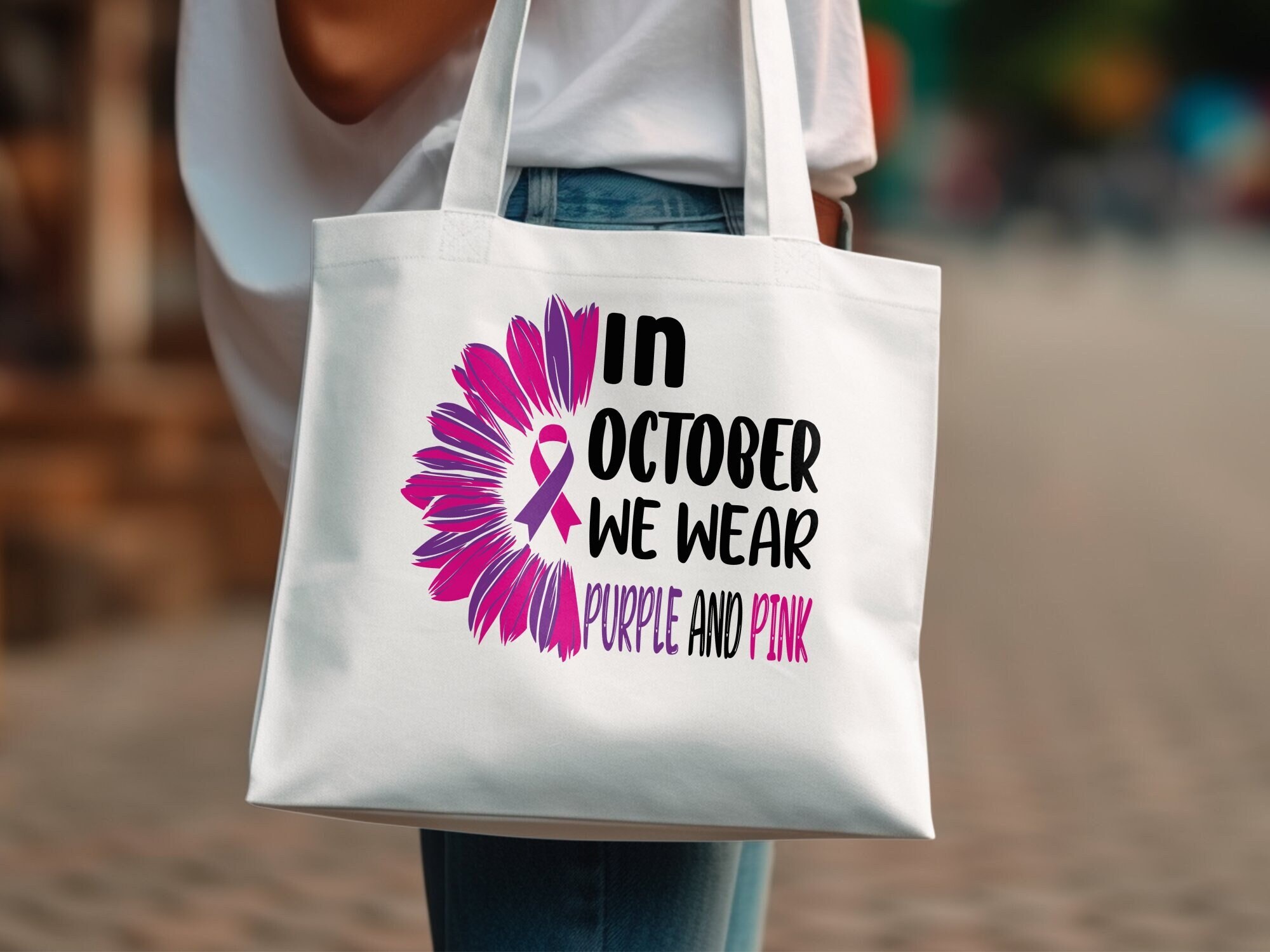 Domestic Violence Awareness Svg Png, Breast Cancer in October We Wear ...