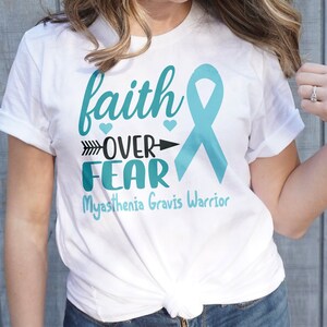 Conscientização sobre Miastenia Gravis Svg Png, Svg, Teal Ribbon Svg, MG Suporte Svg Cricut File Sublimation Design