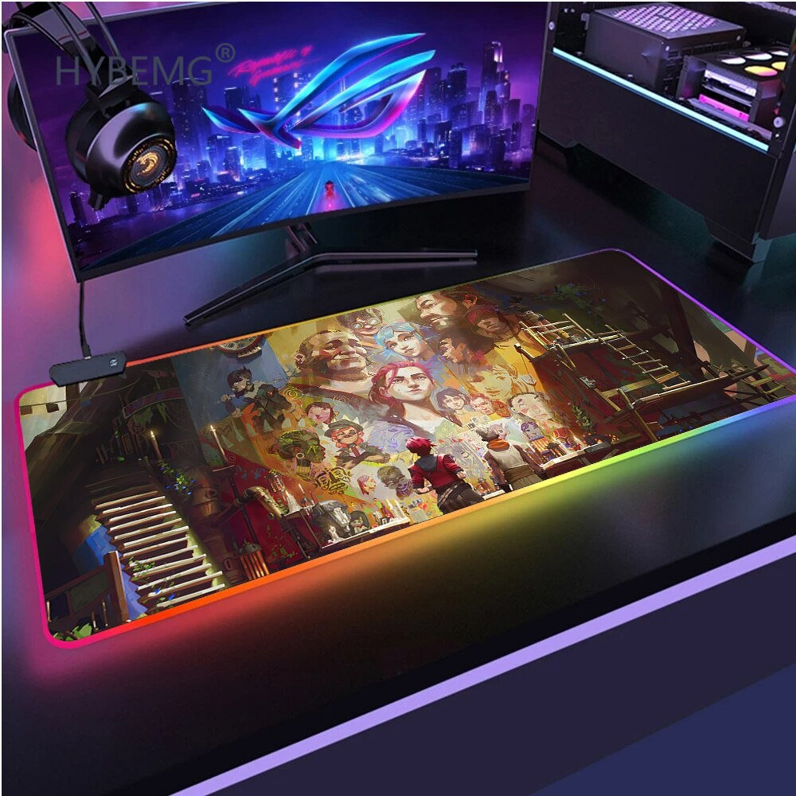 LOL Gaming RGB Desk Mat 2022 for Gamer RGB Deskmat League Etsy Australia