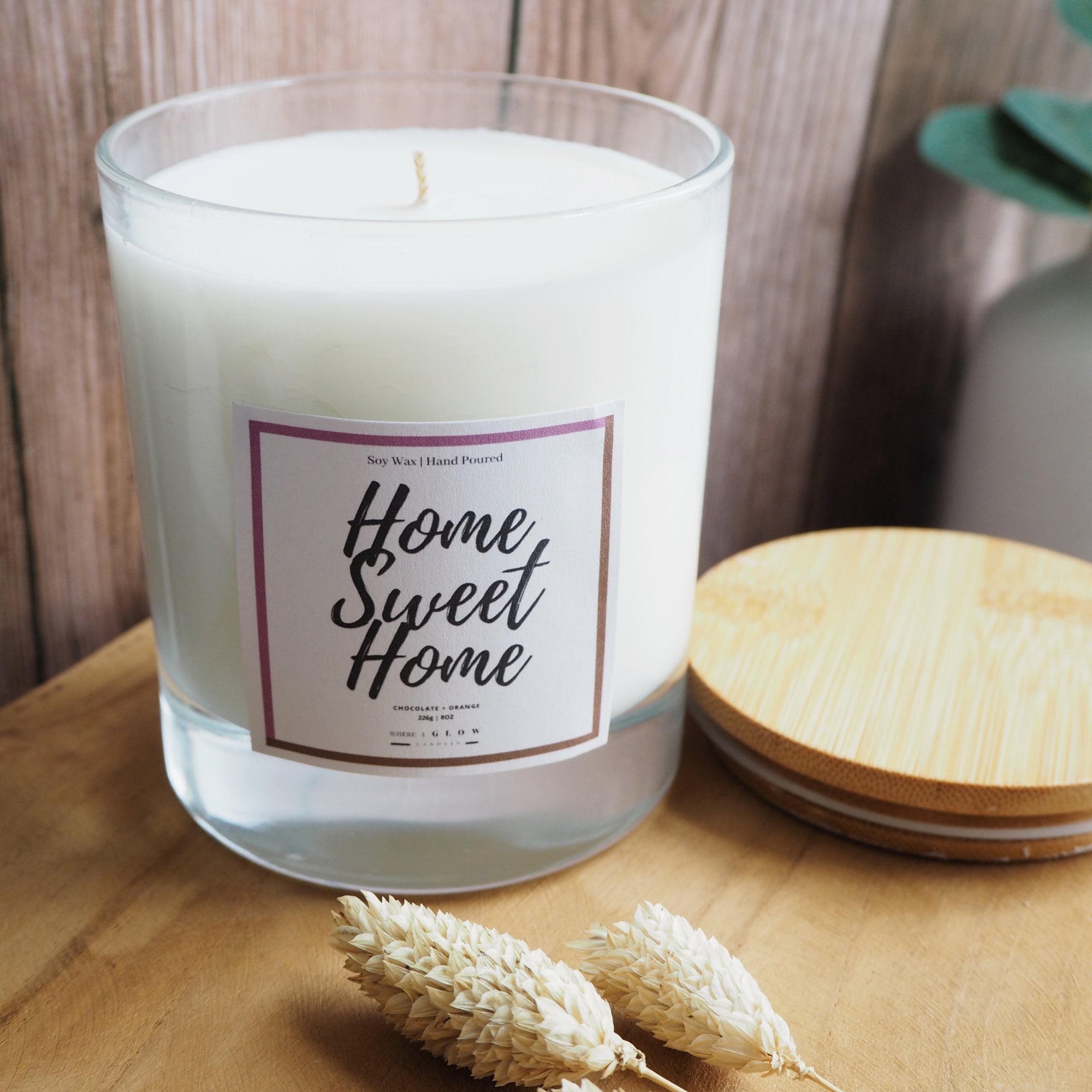 Fall Candle Gift Autumn Candle Home Sweet Home Eucalyptus Etsy