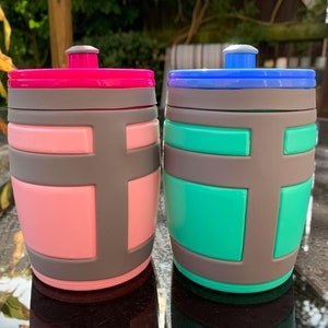 Personalised Chug Jug Water Bottle - Blue/Green & Pink/Fuchsia -  Fan Gift  - Birthday Gift - Any Occasion Gift