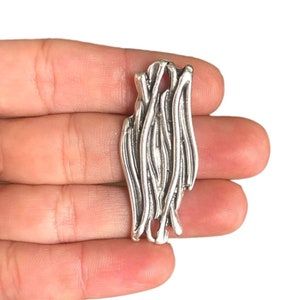 Wood Bark Charm Antique Silver Plated (19 x 43 mm) LG-393