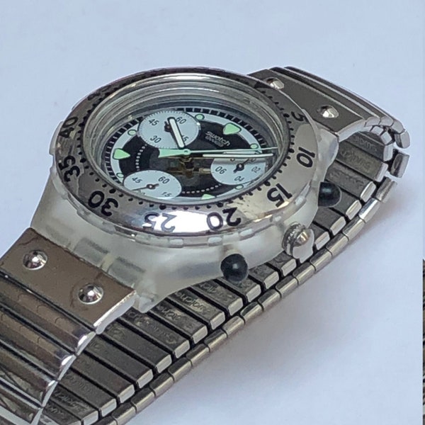 Swatch Midi Aqua Chrono SPACE TRIP SEK107 neuf et non porté! Gr. S