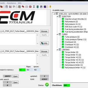 NEW ECM titanium 43.021 drivers with ecu ori. File works only with windows 7 or XP imagen 2