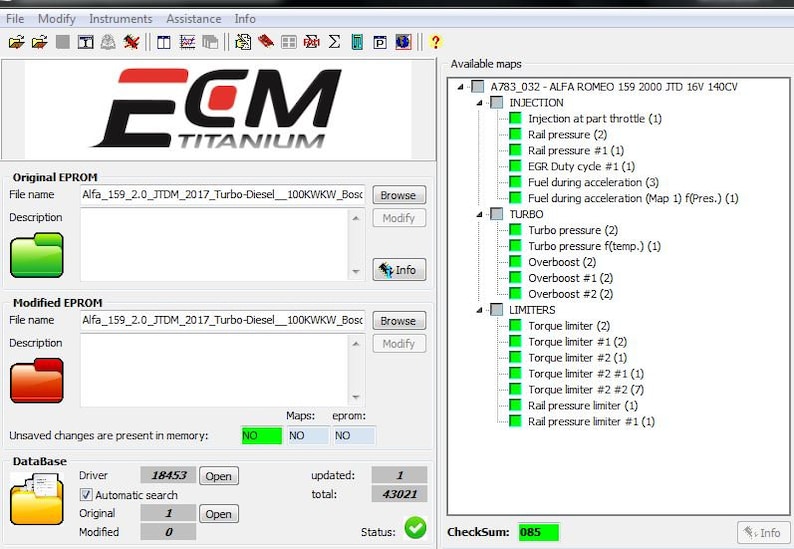 NEW ECM titanium 43.021 drivers with ecu ori. File works only with windows 7 or XP image 2