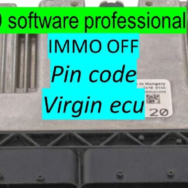 40 software for IMMO OFF PINCODE and virginize the ecu