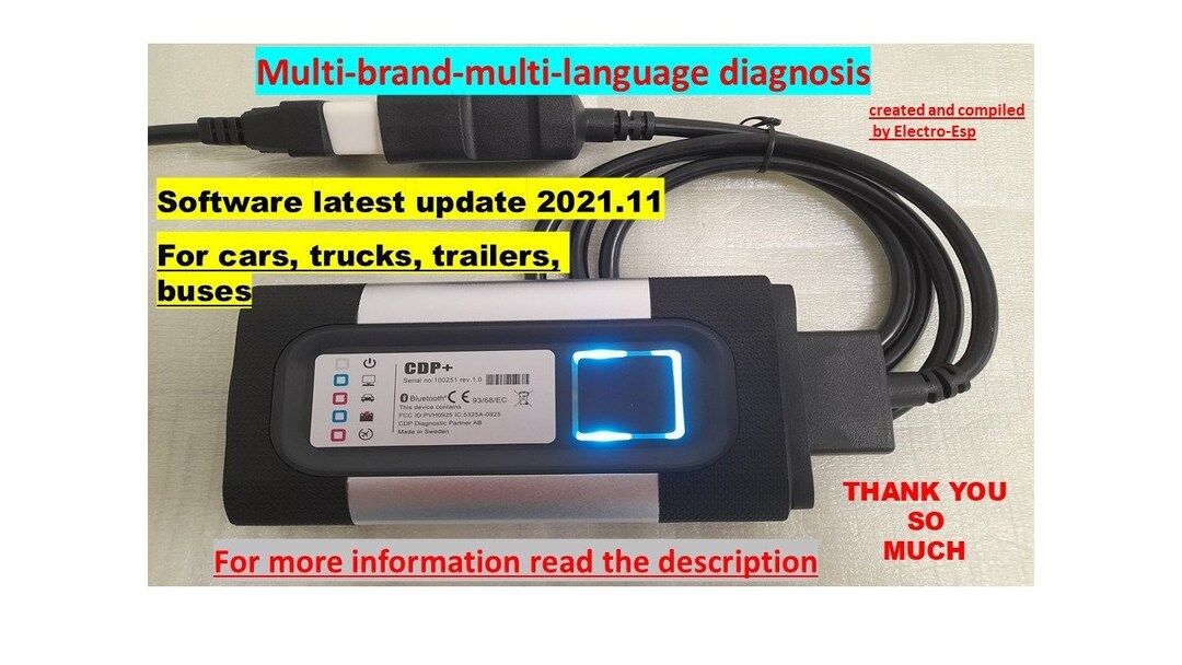 CDP Bluetoothcable Updated Multibrand Diagnostic Machine for Cars and