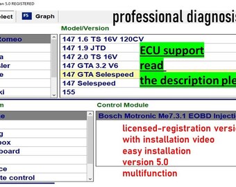 Multiecuscan v5.0 Car Repair Software diagnostic tool E-OBD2 Ecu-abs-body-ipc-clima-A/A-service-and MORE .....