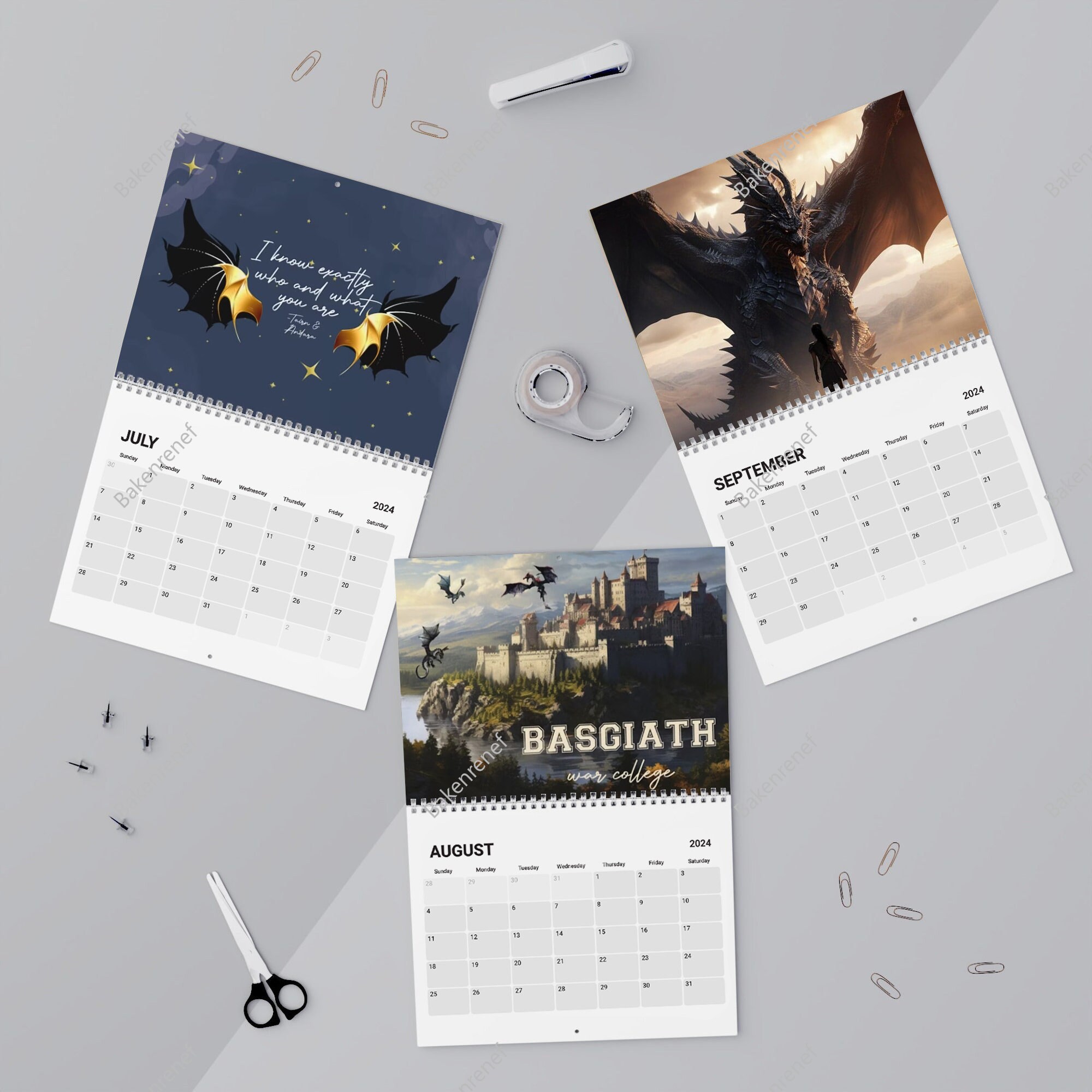 Fourth Wing 2024 Calendar, Fourth Wing Wall Calendar