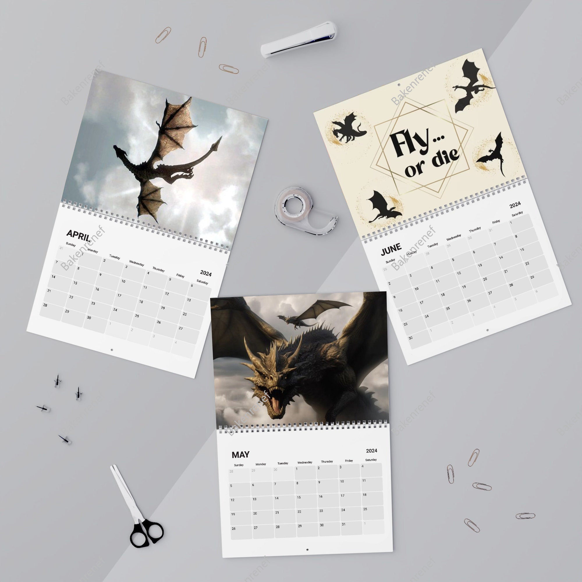 Fourth Wing 2024 Calendar, Fourth Wing Wall Calendar sold by Sturgeon