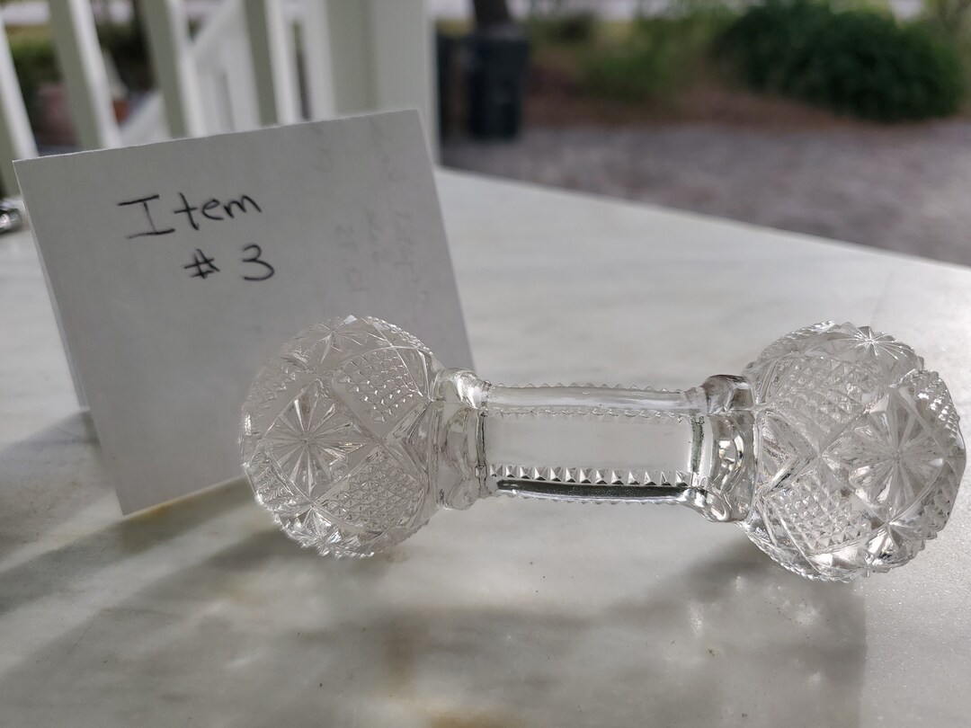 Antique Crystal Knife Rest Etsy