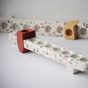 Terrazzo Menorah, Hanukkah Menorah, Jewish Menorah for Hanukkah, hanukkah gift, Contemporary Judaica, Jewish holyday, Hanukkiah