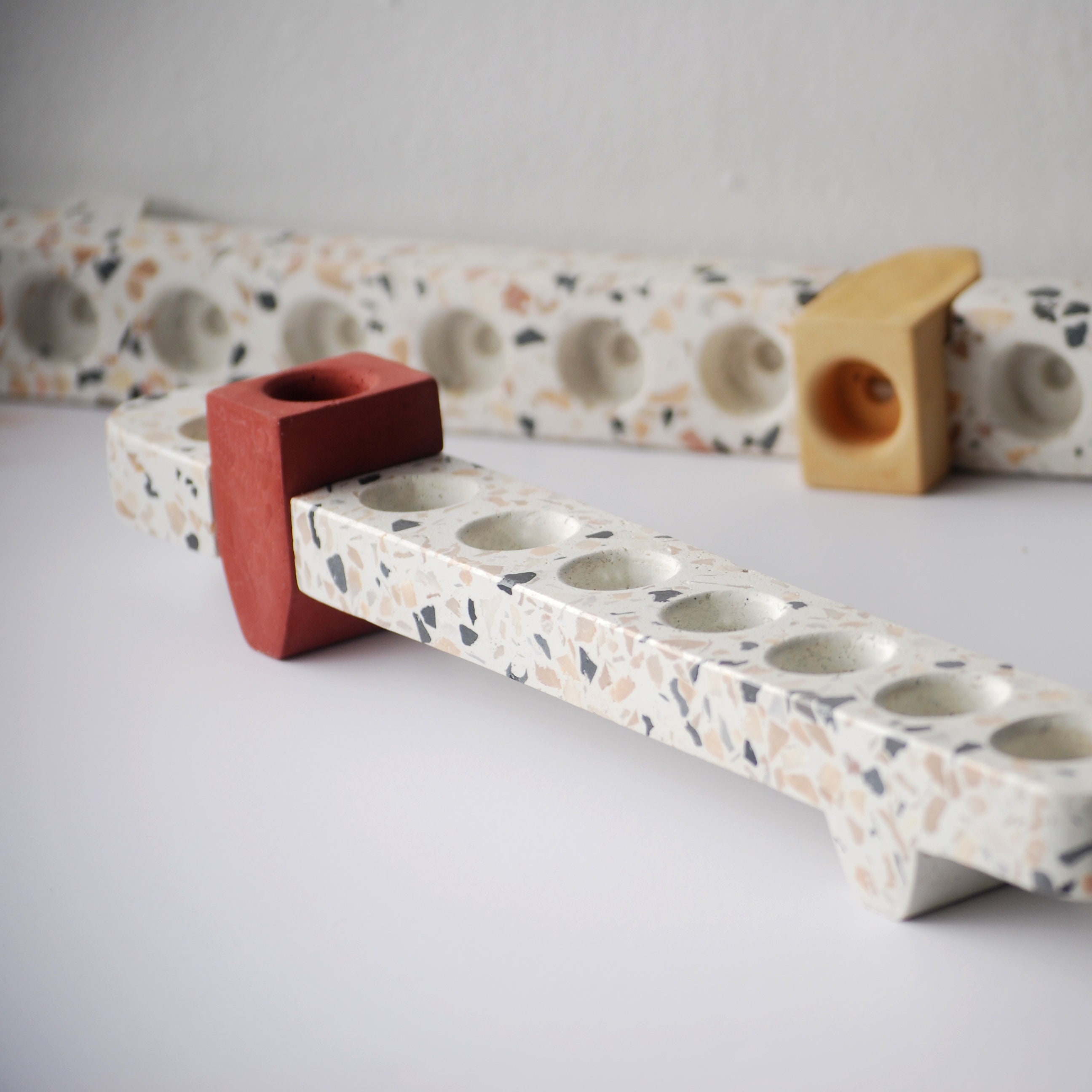 Menorah, Terrazzo Menorah, Hanukkah Menorah, Jewish Menorah for ...