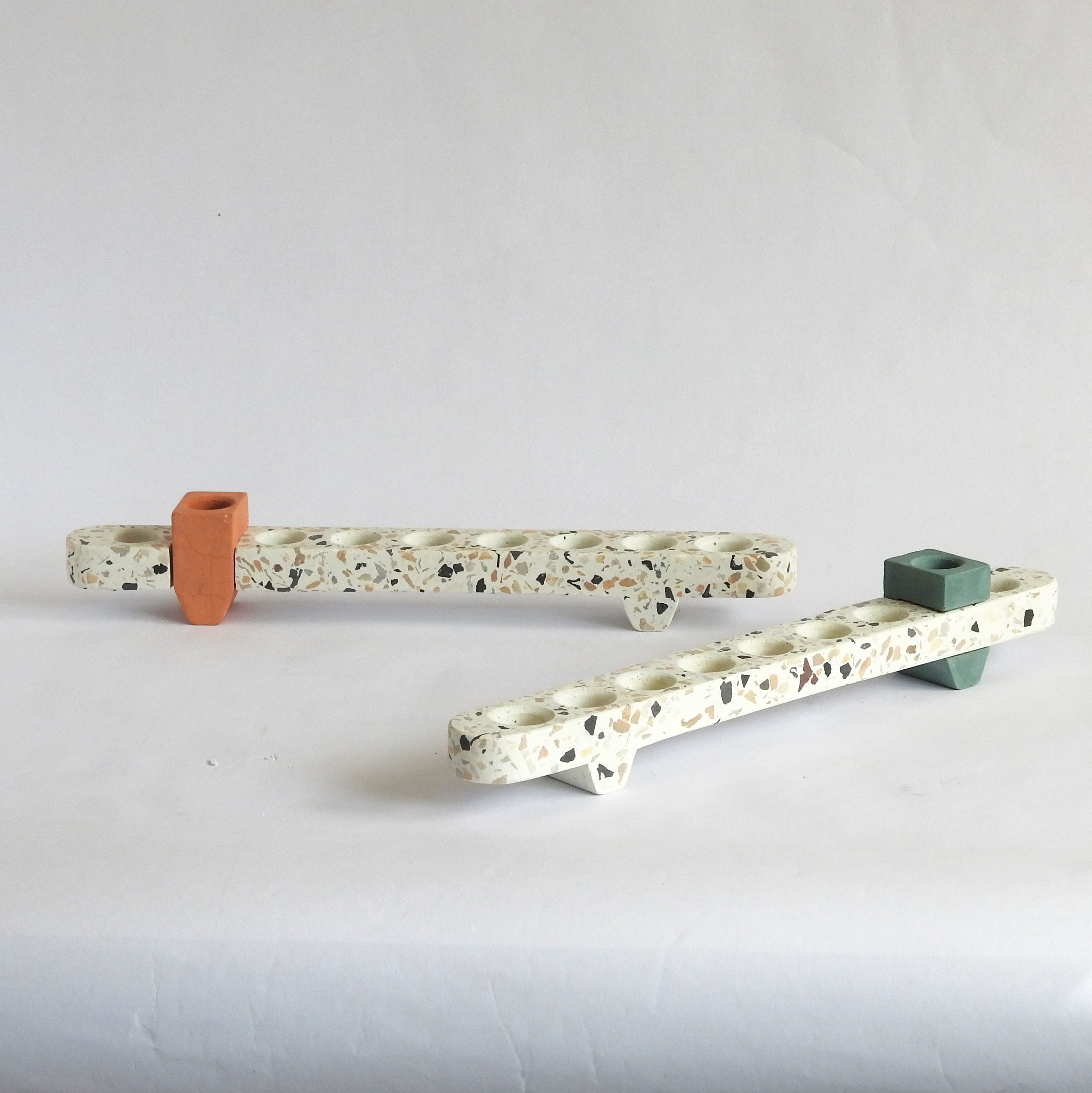 Terrazzo Hanukkah Menorah, Jewish Menorah for Hanukkah, hanukkah gift, Contemporary Judaica, Jewish holyday, Hanukkiah