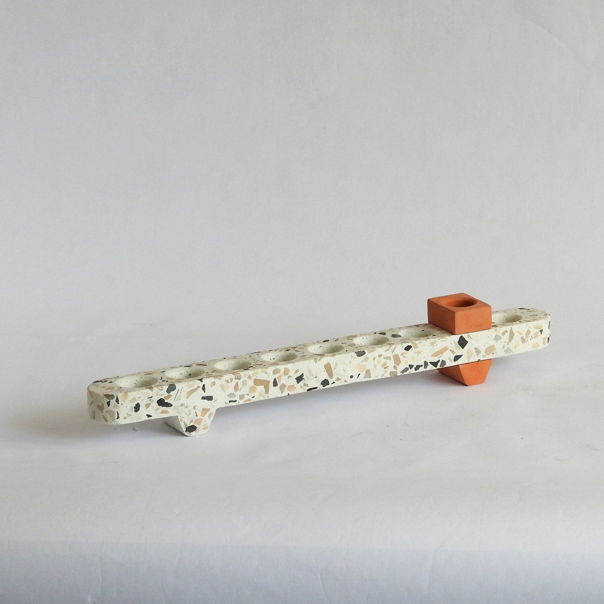 Terrazzo Hanukkah Menorah, Jewish Menorah for Hanukkah, Hanukkah Gift, Contemporary Judaica, Jewish Holyday, Hanukkiah - Etsy