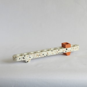 Terrazzo Menorah, Contemporary Judaica, Happy Hanukkah, Hanukkiah, Judaica, made in Israel