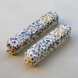 Mezuzah Case, Modern Terrazzo Mezuzah case, Modern Mezuzah handmade in Israel, modern jewish wedding gift,Stone Mezuzah, Terrazzo