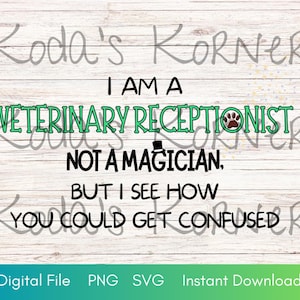 Veterinary Receptionist PNG & SVG Instant Download