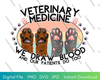 We Draw Blood and Our Patients Do Too JPG, PNG, SVG Instant Download