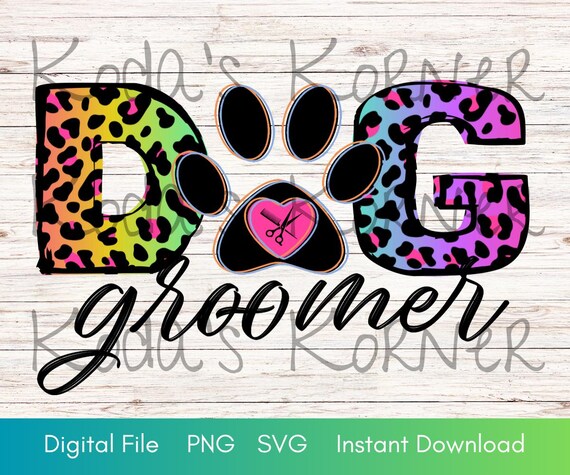 Dog Groomer PNG & SVG Instant Download