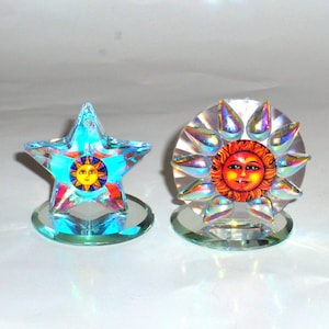 Austrian Crystal Sun and Star - 2 collectible figurines