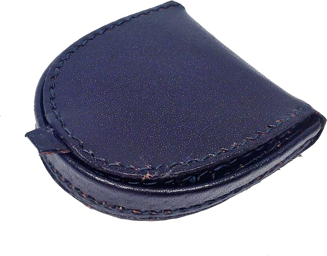 Mens Real Leather Coin Tray Purse Large Coins Cash Pouch Etsy