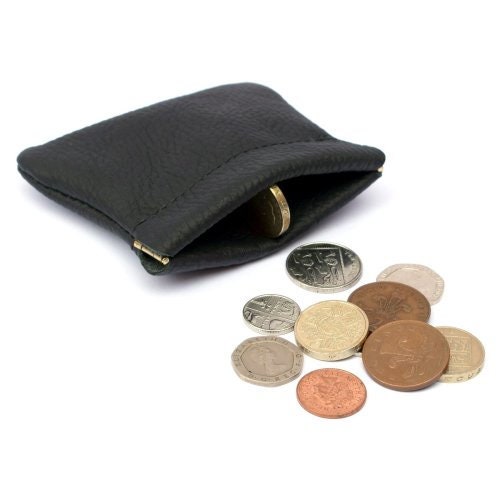 Amazon.com: Leather Coin-Purse Genuine 6 Credit Card Slot, ID Window, Snap  Top Closure Black, Pink, Red (Black) : Clothing, Shoes & Jewelry