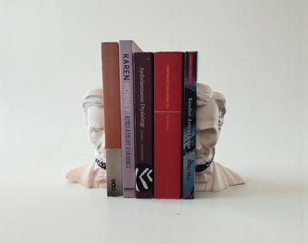 Abraham Lincoln Bust Bookends, Resin Patriotic Home Decor