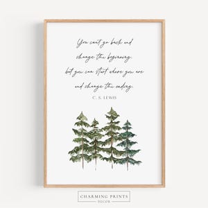 CS Lewis art print inspirational art PRINTED Lewis quote tree print encouraging print farmhouse decor forest print motivational art CS1-A1